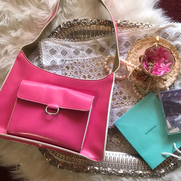 Y2K Vintage Barbie Pink Girly Soho Flap Shoulder Bag Preppy Purse Vegan Mob Wife - Picture 1 of 17